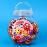 Жевательная резинка с кислой начинкой &laquo;Дуй пузырь! ШАРИКИ СМАЙЛИКИ&raquo;, 10 г