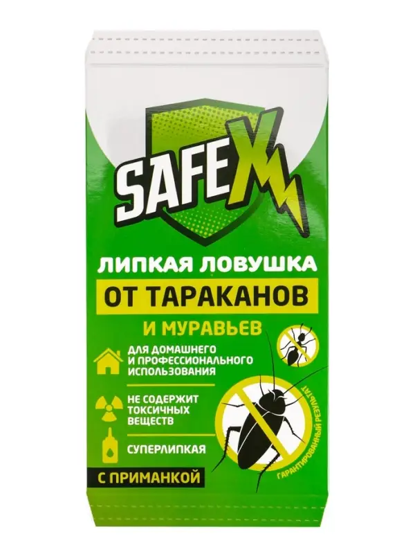 Средство от тараканов, муравьев Клеевая-ловушка SAFEX, набор 15 шт.