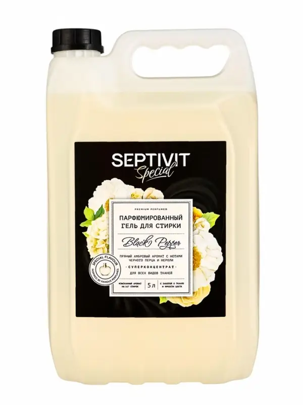 Гель для стирки Septivit Special "Black Pepper", 5л