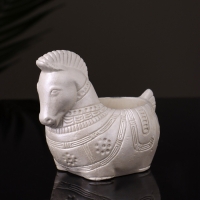 Кашпо "Лошадка с орнаментом" 8х9х6 см, перламутр