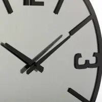 Часы настенные, интерьерные, бесшумные, d-50 см, зеркало, черные