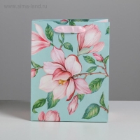 Пакет подарочный ламинированный вертикальный, упаковка, &laquo;Магнолия&raquo;, MS 18 х 23 х 10 см