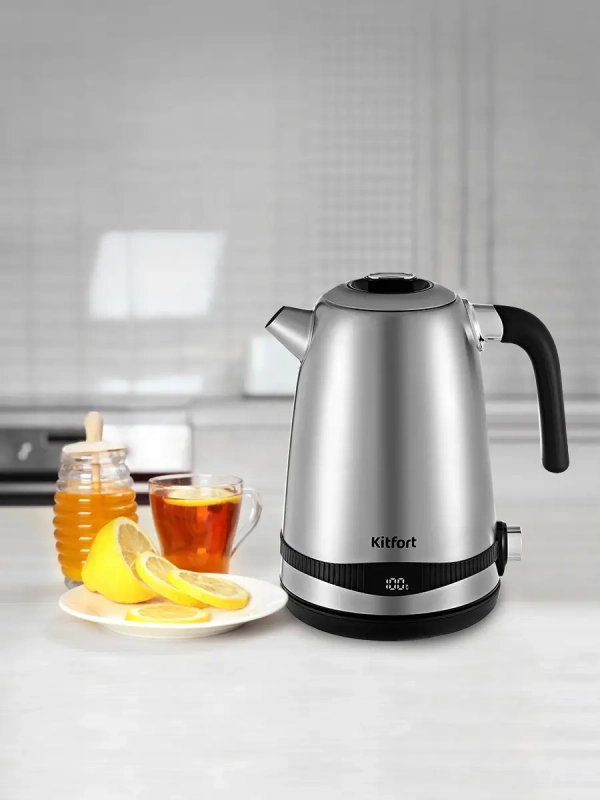 Чайник электрический металлический КТ-6121 - 1.7 л