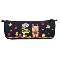 Пенал мягкий, 1 отделение, 60 х 200 х 50 мм, объёмный, Hatber "Потому что Капибара"