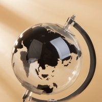 Глобус сувенирный &laquo;Темная ночь&raquo;, 15&times;17.5&times;31 см, стекло, дерево