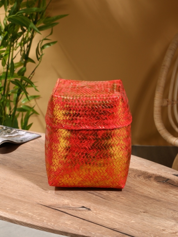 Корзинка плетеная "Голден" 20х20х26 см, розовый