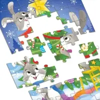 Пазл детский &laquo;Новый Год у зайчиков&raquo;, 54 элемента