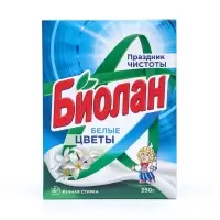 Стиральный порошок "Биолан" Белые цветы, ручная стирка, 350 гр