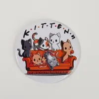 Зеркало карманное KITTENS, d=7 см, разноцветное