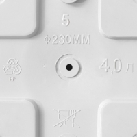 Горшок для цветов с поддоном &laquo;Сильвер ЭКО&raquo;, 4 л, d=23 см, светло-серый