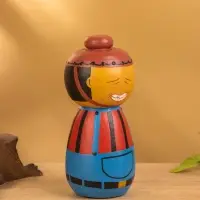 Деревянная кукла кокеши "Джеки" 7х7,5х15 см