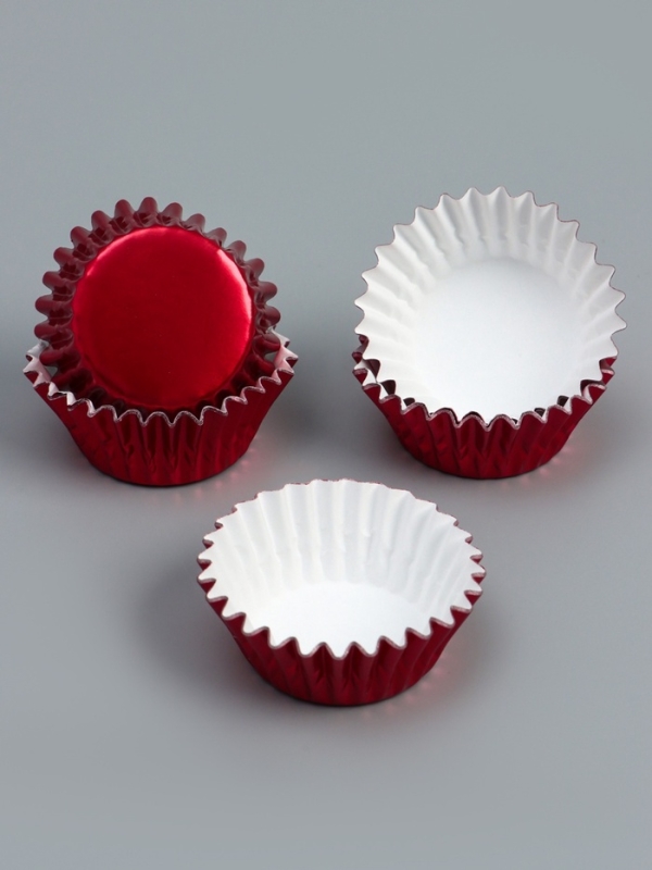 Форма для выпечки круглая, 3,5*2см красный набор