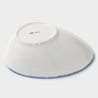 Салатник овальный "Blue Lagoon" Magistro 18см, 18,1х14,2, цвет белый, синий