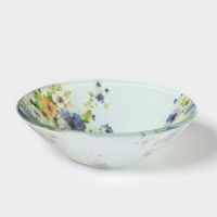 Салатник Доляна &laquo;Букет незабудок&raquo;, d=11,5 см, стекло, рисунок