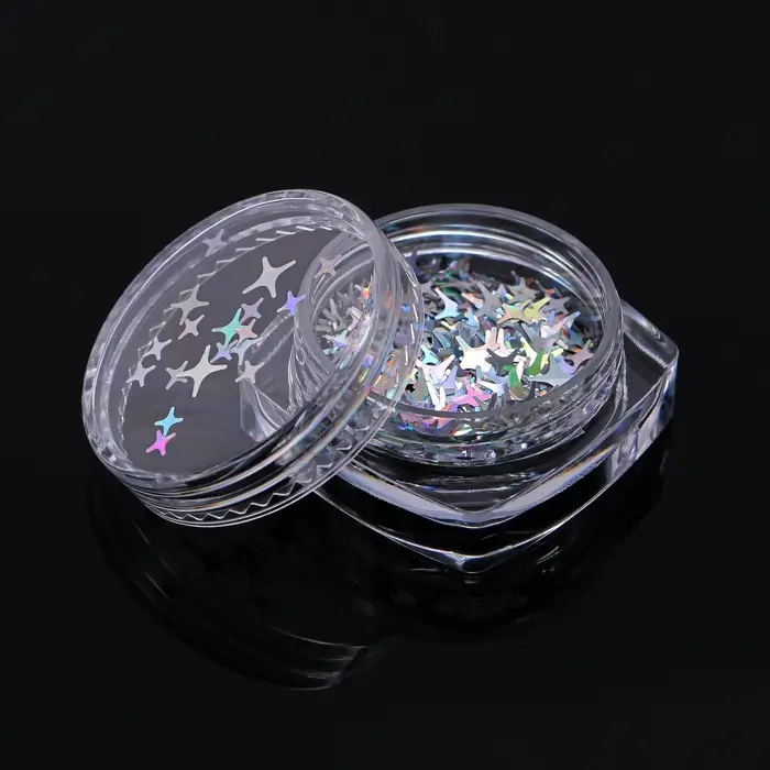 Пайетки для декора &laquo;Звёздная ночь&raquo;, голографические, серебристый