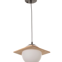 Светильник BayerLux ЭКО "Лакки" 1х40Вт Е27 черный/коричневый 23х23х100см