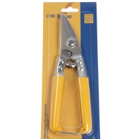 Ножницы по металлу ТУНДРА, авторазжим, пластиковые рукоятки, правый рез, 225 мм