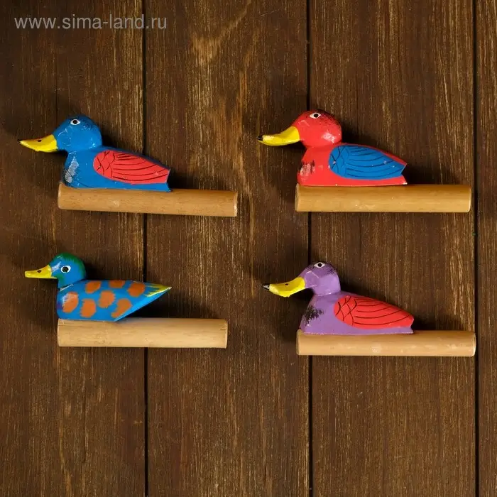 Сувенирный музыкальный инструмент "Свисток птичка" 13х3х5 см МИКС