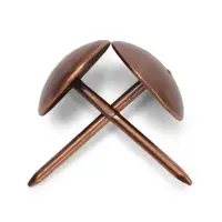 Гвозди ТУНДРА, декоративные, обивочные, 10&times;18.5 мм, медь, фасовка 50 шт.