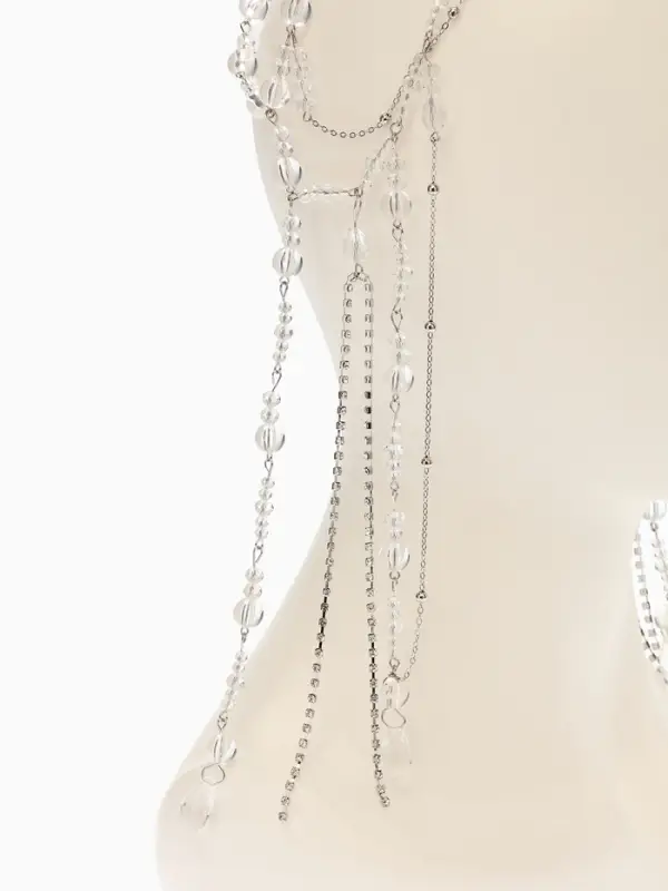 Украшение для волос "Хрусталь", цвет белый в серебре