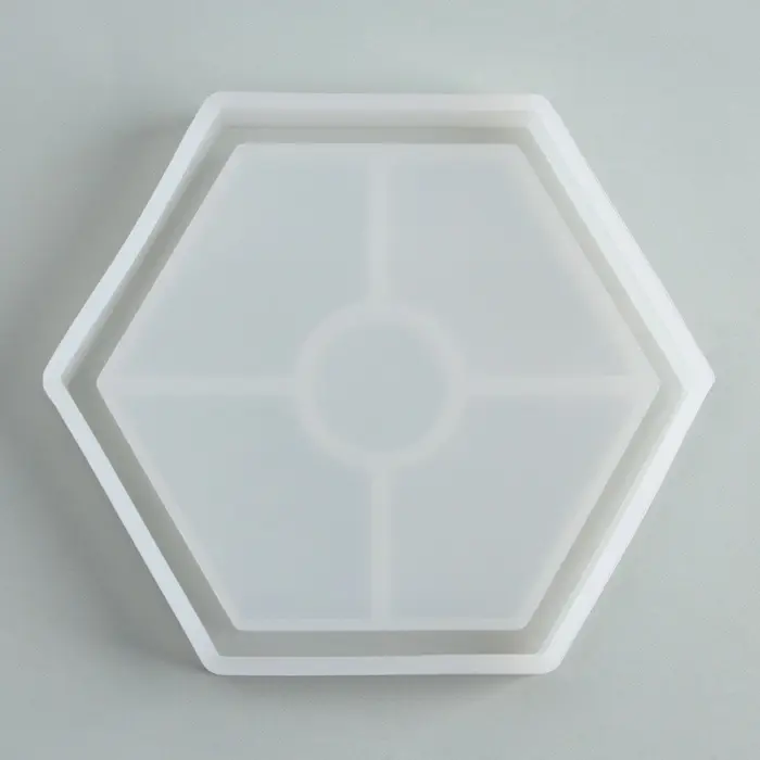 Подставка из гипса. Набор для создания поддона с красками &laquo;Шестиугольник&raquo;