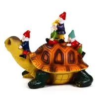 Садовая фигура "Черепаха с гномами" 18х11х14см   10815589