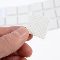 Накладка мебельная квадратная ТУНДРА, размер 25&times;25 мм, 18 шт., полимерная, белая