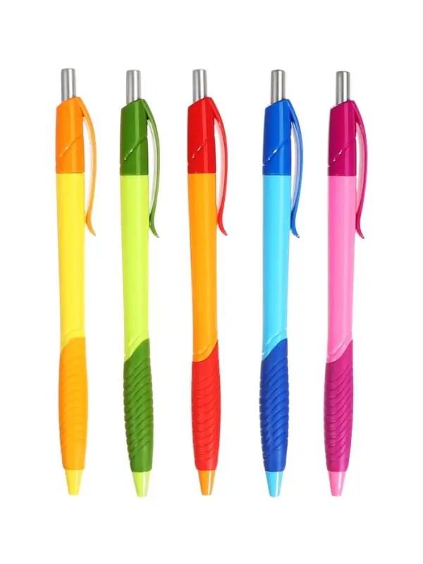 Ручка шариковая, автоматическая, 0.7 мм, Vinson &laquo;Софт&raquo;, стержень масляный синий, МИКС