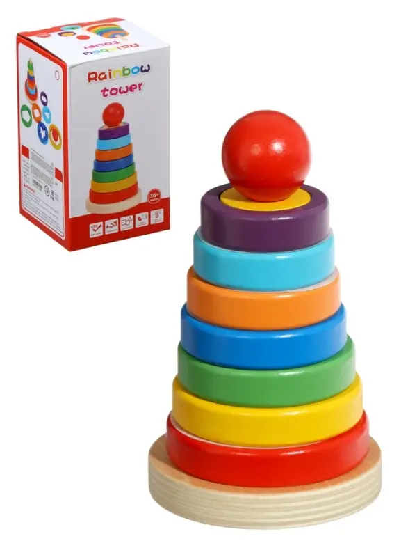 Пирамидка-сортер  детская развивающая