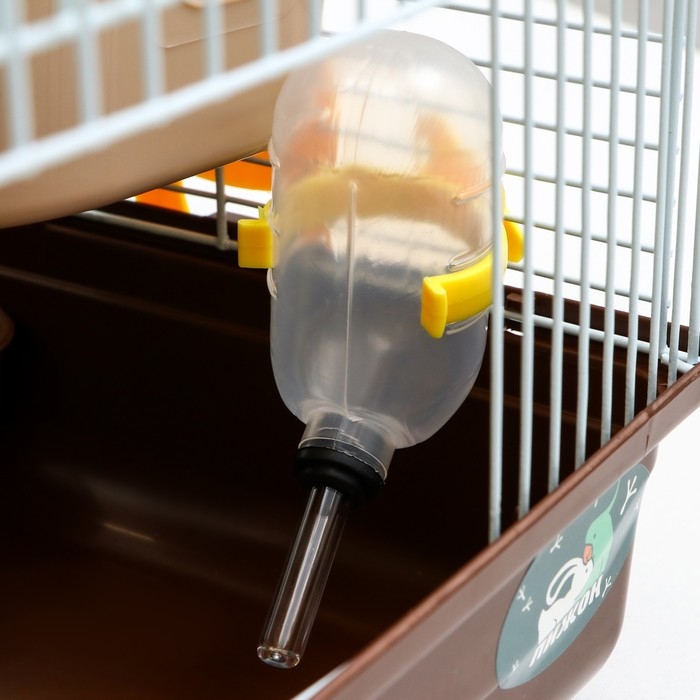 Клетка для грызунов Клетка для грызунов "Пижон", двухэтажная с наполнением 31 х 24 х 40 см, коричневая