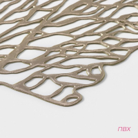 Салфетки сервировочные на стол Доляна &laquo;Кораллы&raquo;, 4 шт, 48&times;39 см, цвет золотой