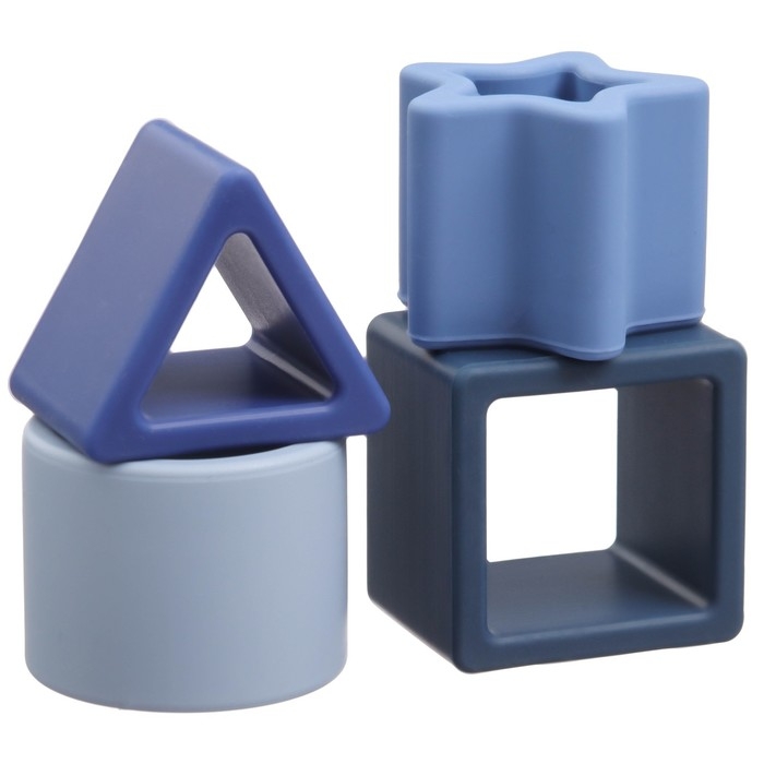 Развивающая игрушка - сортер &laquo;Изучаем фигуры&raquo;, пищевой силикон, цвет голубой, Mum&Baby