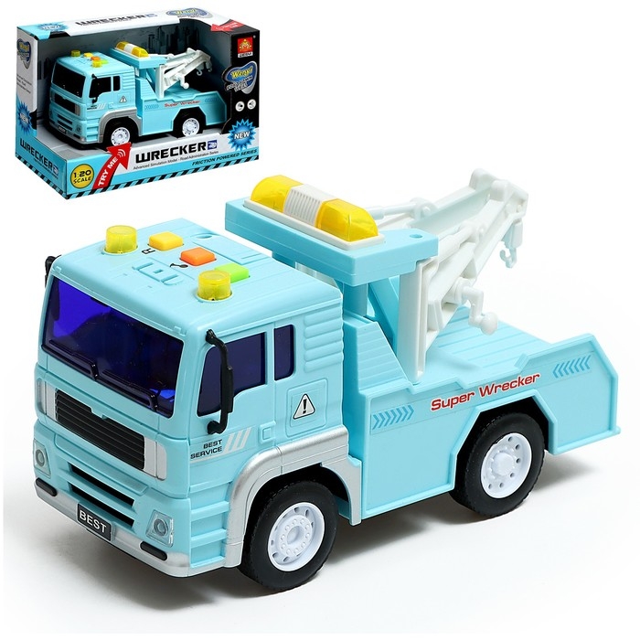Грузовик-эвакуатор &laquo;Сервис&raquo;, 1:20, свет, звук, инерция