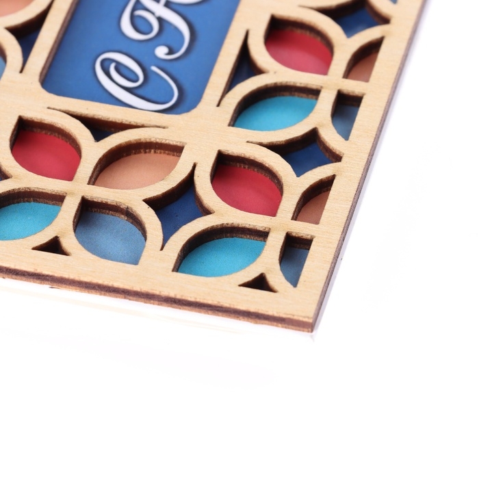 Конверт деревянный резной &laquo;С Юбилеем!&raquo; разноцветные узоры, 8&times;16 см