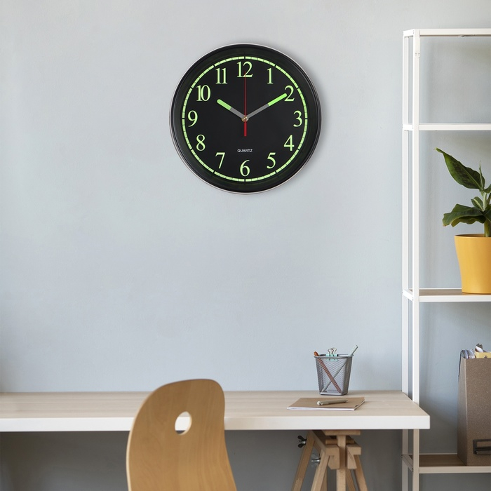 Часы настенные интерьерные Часы настенные интерьерные "Илони", бесшумные, флуоресцентные, d-30 см