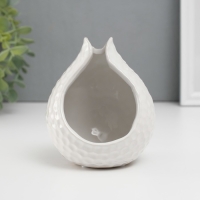 Подсвечник керамика на 1 свечу "Гранат" d=4,5 см белый 10х10х11,5 см