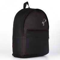 Рюкзак школьный текстильный &laquo;Булавка&raquo;, с карманом, 27х11х37, цвет чёрный