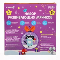 Подарочный новогодний набор развивающих тактильных мячиков &laquo;Подарок малышу&raquo;, 4 шт.