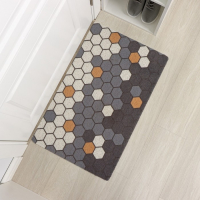 Коврик придверный грязезащитный Доляна &laquo;Гамма&raquo;, вырезной, 50&times;80 см, цвет серый