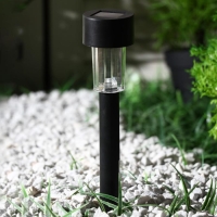 Садовый светильник на солнечной батарее &laquo;Цилиндр&raquo;, 4.5 &times; 30 &times; 4.5 см, 1 LED, свечение мульти (RGB)