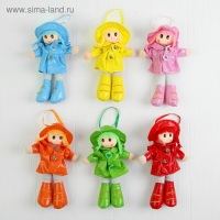 Мягкая игрушка &laquo;Кукла с кудрявыми волосами&raquo;, в платьишке и шляпке, цвета МИКС