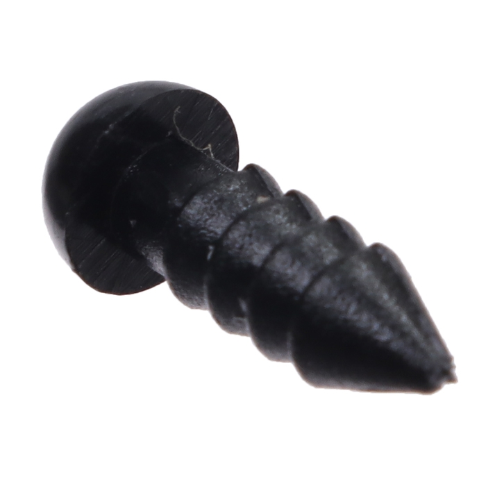 Глаза винтовые с заглушками, набор 50 шт., размер 1 шт. &mdash; 0,6 см, цвет чёрный