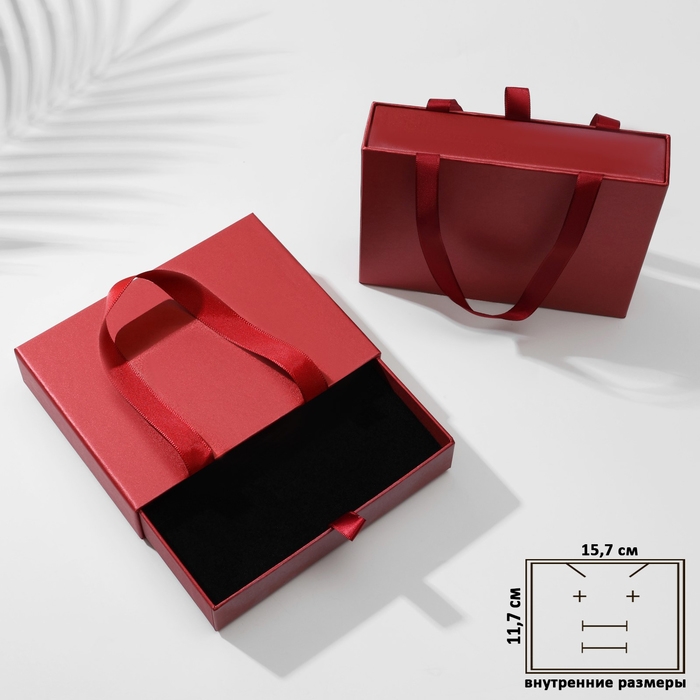 Коробочка подарочная под набор &laquo;Премиум&raquo;, 12&times;16, цвет красный