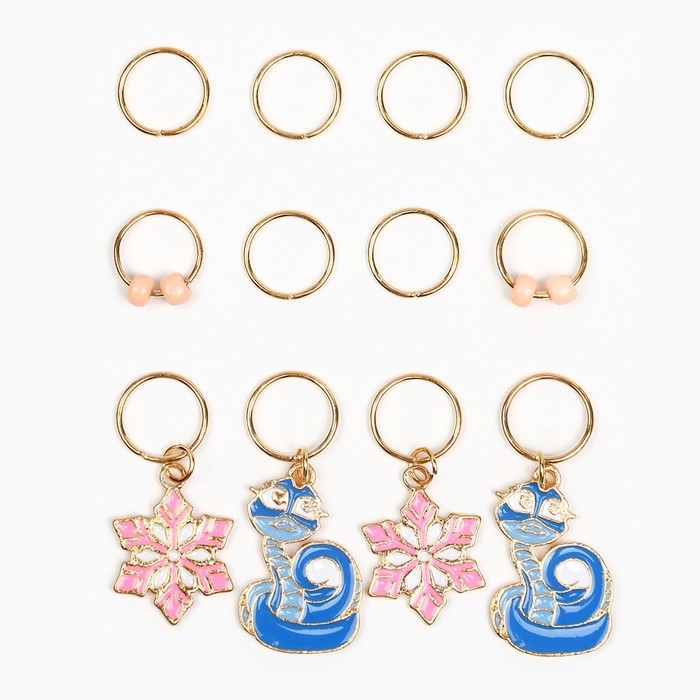 Пирсинг для волос новогодний &laquo;Для самой стильной&raquo; на Новый год, 12 шт