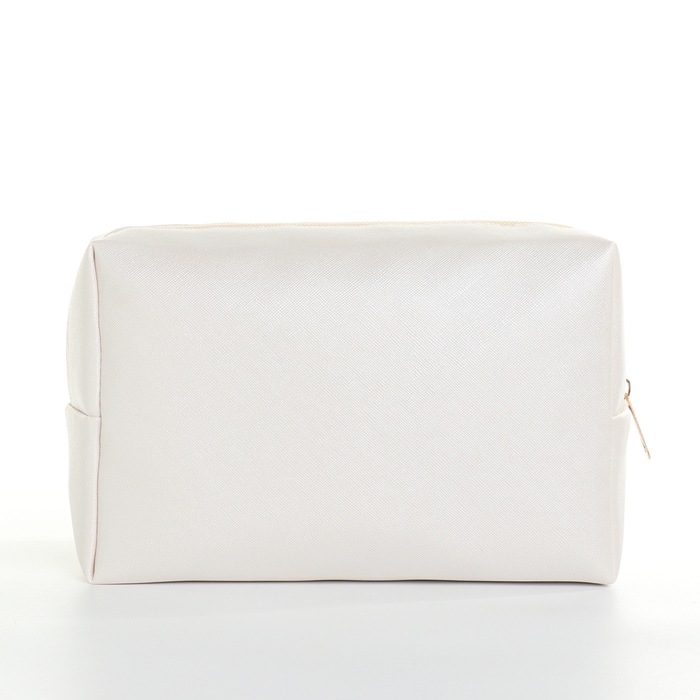 Косметичка на молнии, цвет белый