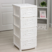 Комод 4-х секционный &laquo;Декор. Ажур&raquo;, белый