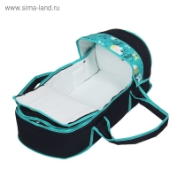 Коляска-трансформер &laquo;Гном&raquo;, пластиковые колёса, оттенки бирюзового, рисунок МИКС