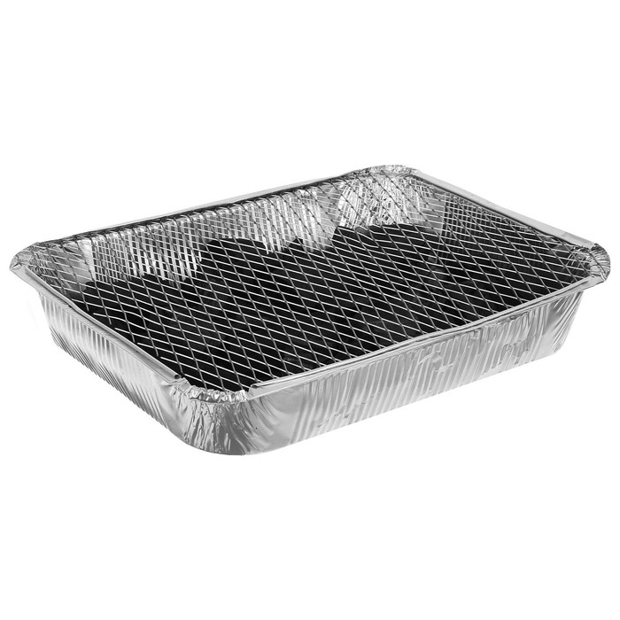 Мангал Maclay, одноразовый, 32х26х6 см, в комплекте: уголь, решётка &laquo;Сосиски&raquo;