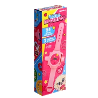 Часы-проектор &laquo;Милашки&raquo;, световые эффекты, 24 картинки, цвет розовый