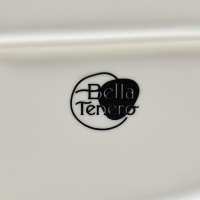 Блюдо фарфоровое для подачи с бамбуковой ручкой BellaTenero, 36,5&times;16&times;2 см, цвет белый